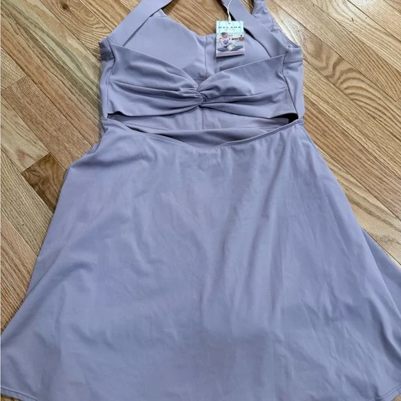 Halara Twist-Front Cut-Out Backless 2-in-1 Exercise Dress - Picture 5 of 7